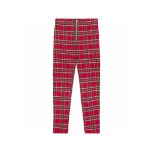 Zara | Zipper Tartan Plaid Checkered Leggings| L